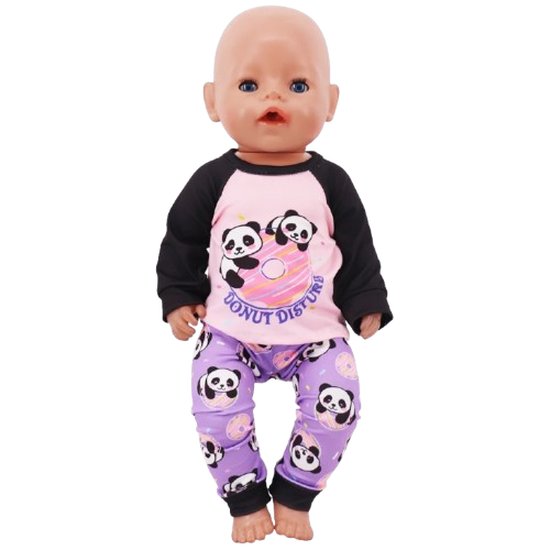 Pijama Panda para Bebé Reborn