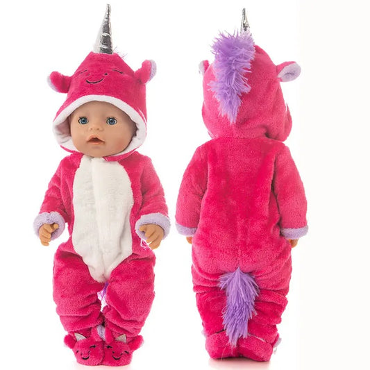 Fato de Unicórnio Bebé Reborn - Rosa Pink